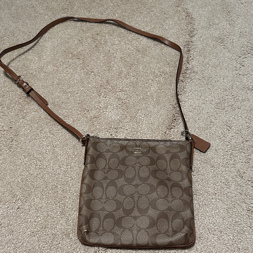 Coach Tan Signature Crossbody Bag